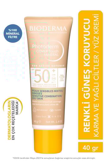 Bioderma Photoderm Cover Touch Mineral Very Light  Güneş Kremi SPF 50+ 40 g