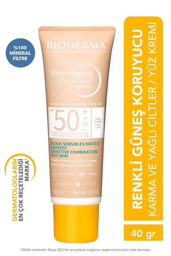 Bioderma Photoderm Cover Touch Mineral Very Light  Güneş Kremi SPF 50+ 40 g