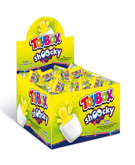 Toybox Dolgulu Sakız 4 gr 100'lü Paket Limon Aromalı
