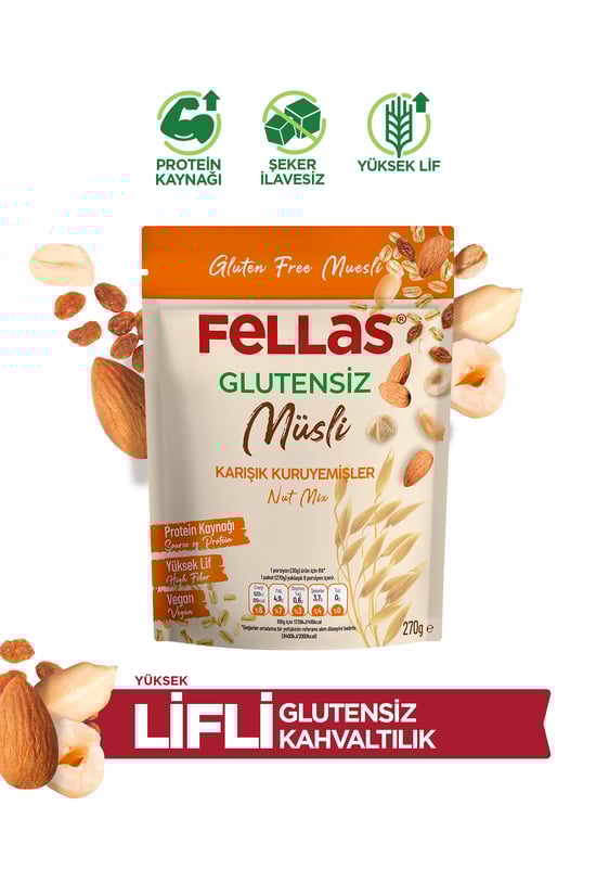Glutensiz Müsli - Karışık Kuruyemişli (270 g)