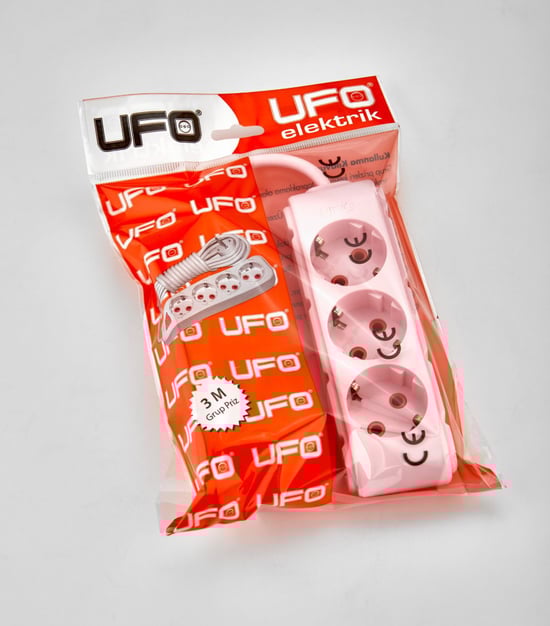 Ufo 3'lü 2 Metre Grup Priz Pembe