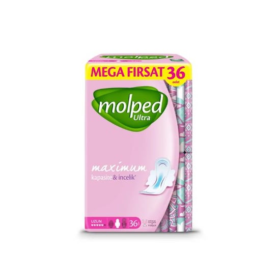 Molped Anatomik Hijyenik Ped Mega Fırsat Paketi 36 lı Uzun