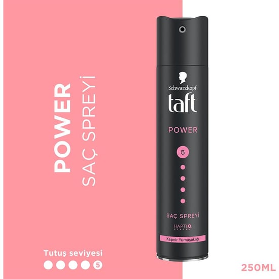 Taft Saç Spreyi Power no : 5 Kaşmir Yumuşaklığı 250 ml