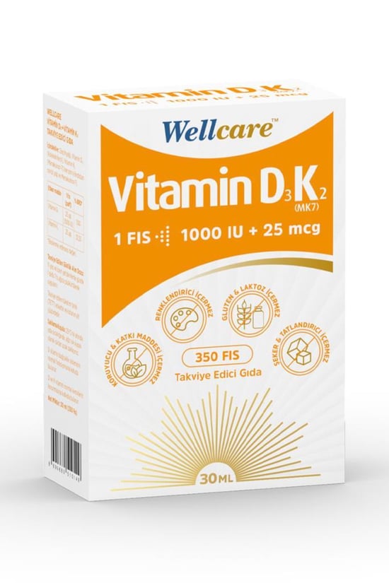 Wellcare Vitamin D3+K2 1000 IU Sprey 30 ml