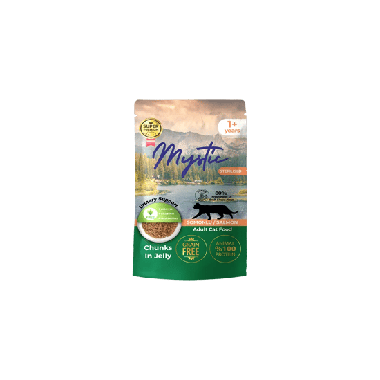 Mystic Tahılsız Kısırlaştırılmış Kedi Yaş Maması Somonlu 85 g
