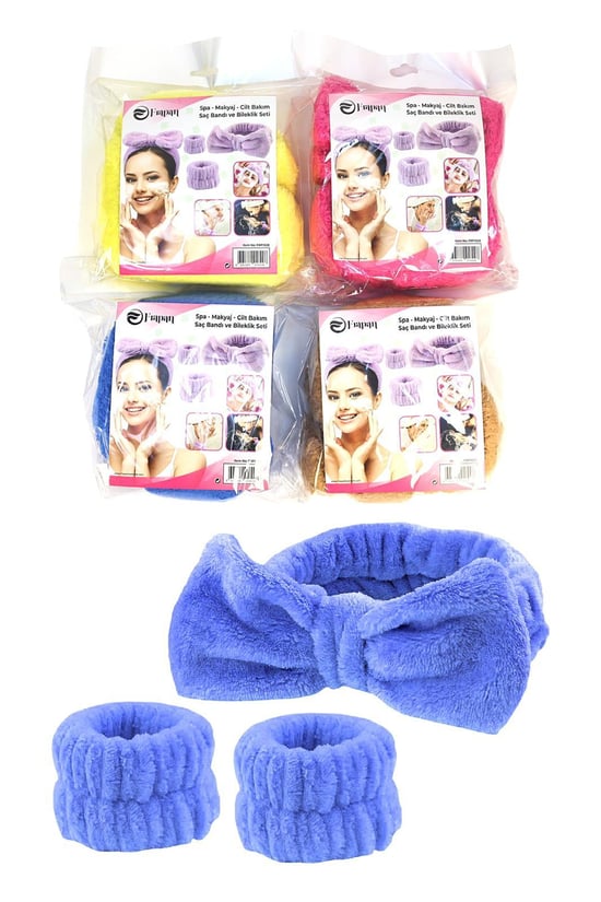 Peluş  Bileklik + Makyaj Ve Banyo Bandı Seti