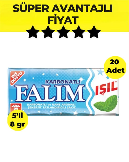 Falım Işıl 5'li 8 gr 20 Adet Sakız