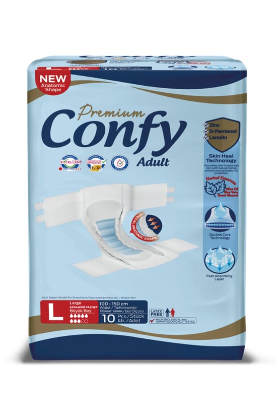 Confy Adult Yetişkin Bezi Large 10'lu