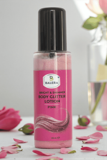 BALERA Vücut Losyonu Simli Işıltılı Uzun Süre Kalıcı Koku Nemlendiricili Pembe Sim 125 ml