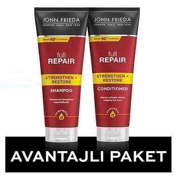 John Frieda Full Repair  Onarıcı Saç Şampuanı + Saç Kremi 2 li AVantaj Seti