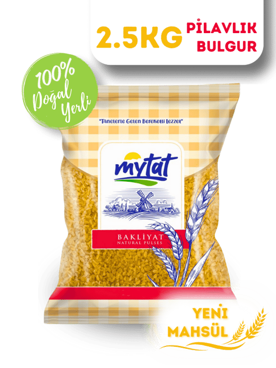 Mytat Doğal Yerli Üretim Pilavlık Bulgur 2.5 kg