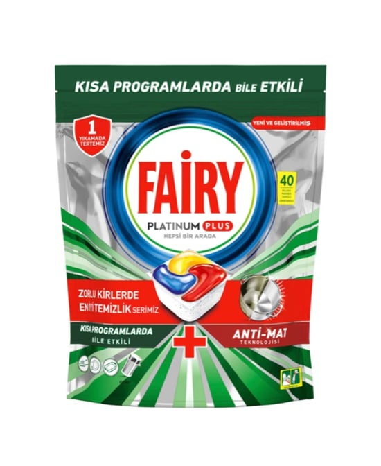 Fairy Platinum Plus 40 Yıkama Bulaşık Makinesi Deterjanı Kapsülü