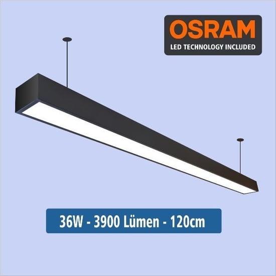 36 Watt Lineer Armatür Günışığı-3900 Lümen-120 Cm