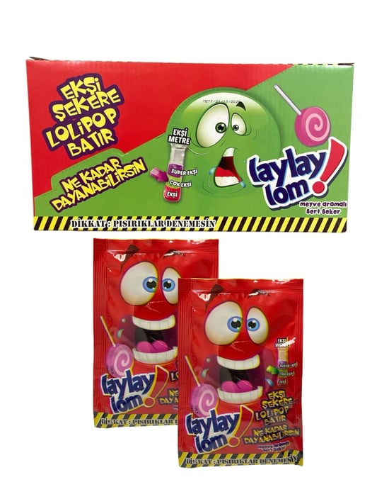 Laylaylom Ekşi Klasik Meyve Aromalı  Lolipop 14gr 36'lı