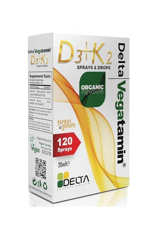 Delta Vegatamin D3 K2 Sprey Damla 20 ml