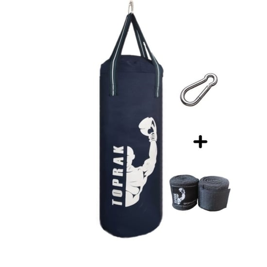 Diji Baby Boks Torbası Eldiven, Karabina ve Bandaj Hediyeli İçi Dolu 60x22cm Lacivert