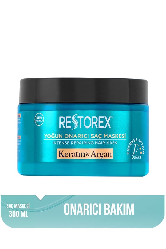Restorex Keratin & Argan Onarıcı Saç Bakım Maskesi 300 Ml