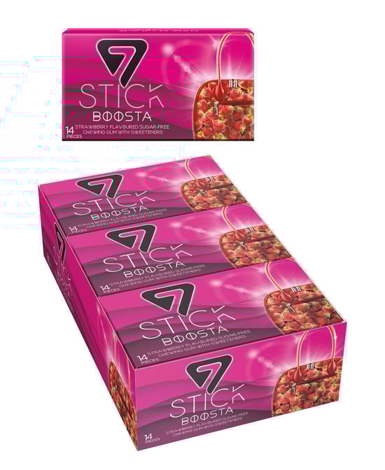 7 STICK Çilek Aromalı Şekersiz Sakız 29 gr X 12'li Paket