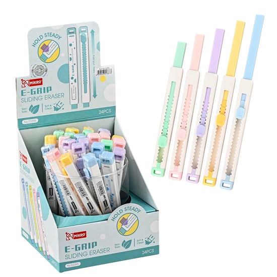 Mikro E2395 Sürgülü E-Grip Tpe Silgi 24'Adet'li