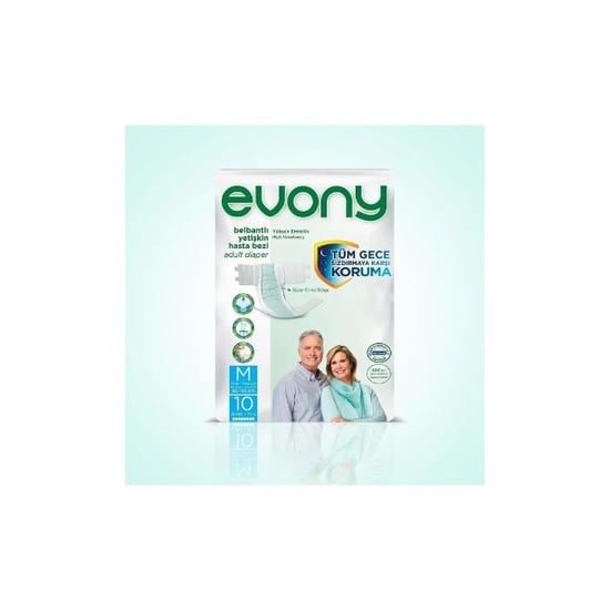 Evony Bel Bantlı Yetişkin Bezi Medium 10 lu