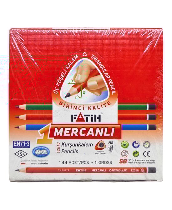 Fatih Mercanlı Üçgen Kurşun Kalem 144'lü Kutu