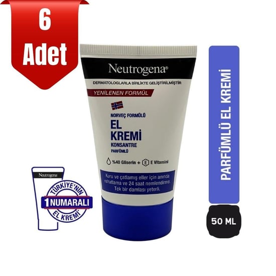 Neutrogena El Kremi Konsantre Parfümlü 50 Ml X 6 Adet
