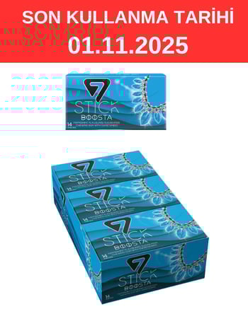 7 STICK Nane Aromalı Şekersiz Sakız 29 gr X 12'li Paket
