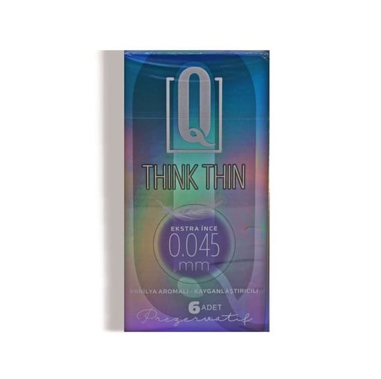 Qliquids Kondom Think Thin Extra İnce 0,045 mm 6'lı