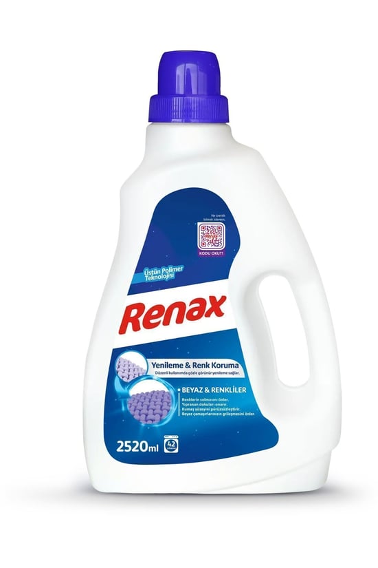 Renax Sıvı Çamaşır Deterjanı Renkliler Ve Beyazlar Için 2520 ml
