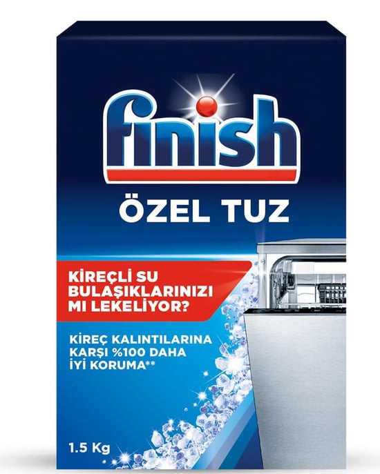Finish Kireç Kalıntılarına Karşı Koruyucu Bulaşık Makinesi Tuzu 1500 G