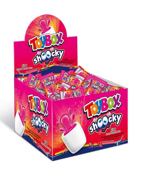 Toybox Dolgulu Sakız 4 gr 100'lü Paket Çilek Aromalı