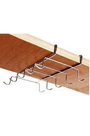 Parmeva 10 Kançalı Fincan Askısı Krom-Raf Altı 10 Kancalı Fincan Kupa Askılığı