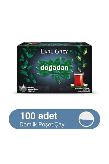 Doğadan Earl Grey 100'lü Demlik Poşet Siyah Çay