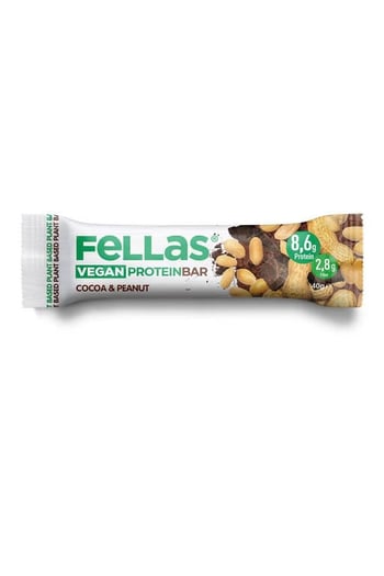 Fellas Vegan Protein Bar -  Yer Fıstığı ve Kakaolu 40g