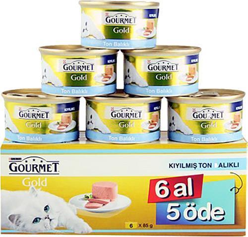 Gourmet Gold Ton Balıklı Kedi Yaş Mama 85 Gr 6 Al 5 Öde
