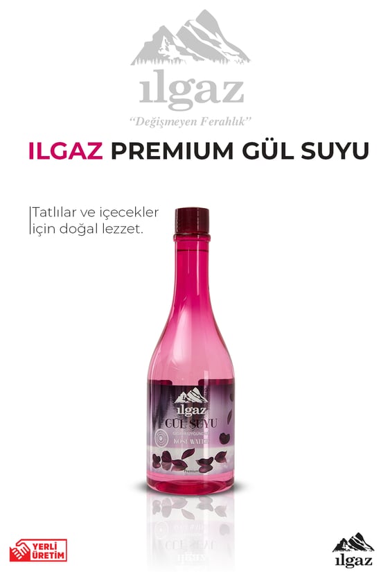Ilgaz Gıdaya Eklenebilir Ve Içilebilir Gül Suyu 400 ml | Gül Aromalı
