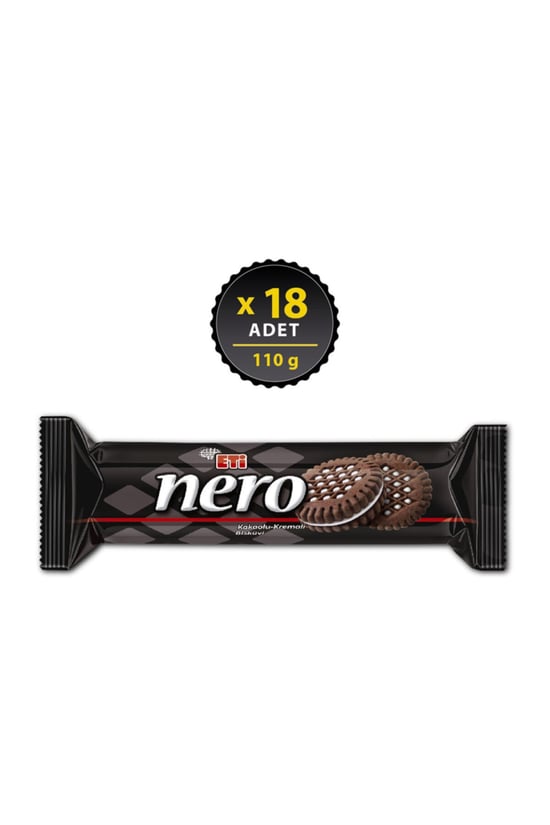Eti Nero Kakaolu Bisküvi 110 g x 18 Adet