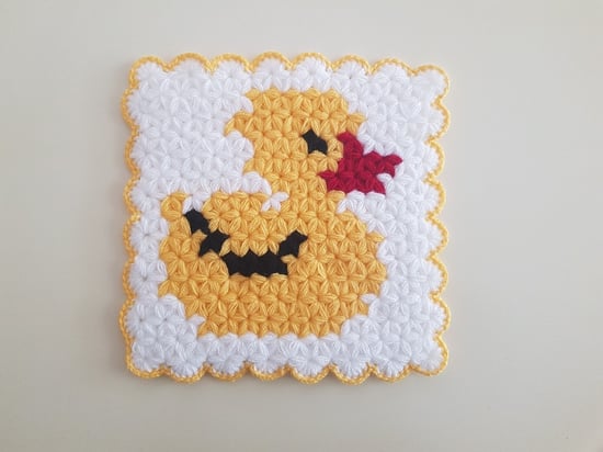 HERŞEY FIRSAT Banyo Bebek el örme lifi Yün Çirkin Ördek Desenli