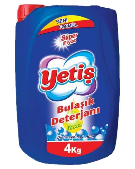 Yetiş Sıvı Elde Yıkama Bulaşık Deterjanı Limon 4 Kg