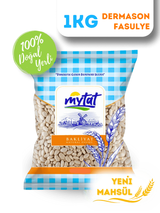 Mytat Doğal Yerli Üretim Dermason Fasulye 8.5 MM 1 kg