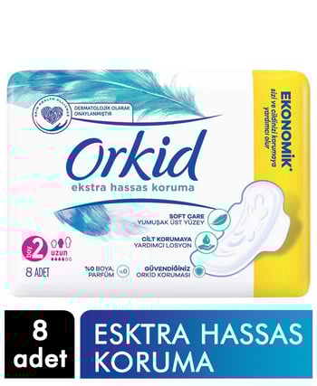 Orkid Extra Hassas Hijyenik Ped 2 Beden 8’li