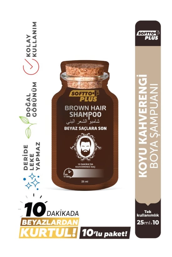 Softto Plus Brown Hair Şampuan 25 Ml