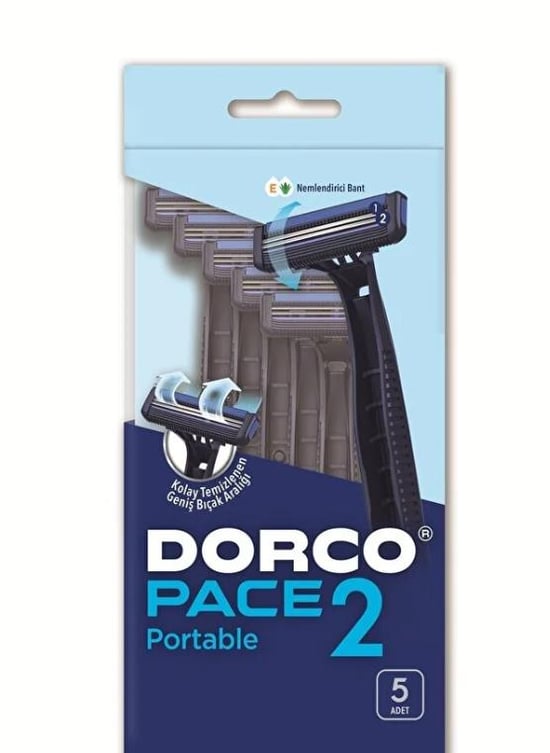 Dorco Pace 2 Bıçaklı Portatable 5'li Paket