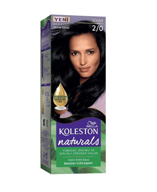 Koleston Naturals Saç Boyası no 2/0 Siyah
