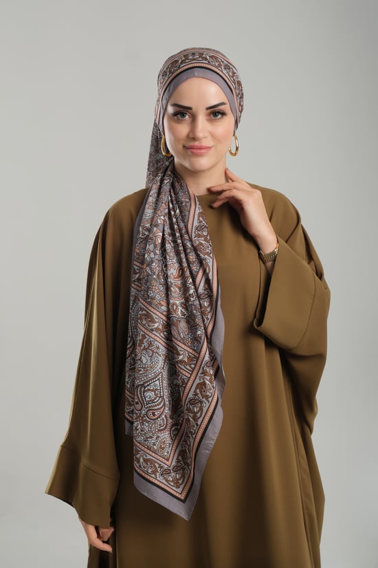 Hürrem Bone Taş Desenli Şal Kesik Elyaf Pamuksu Etnik Dijital Baskılı 202123_46