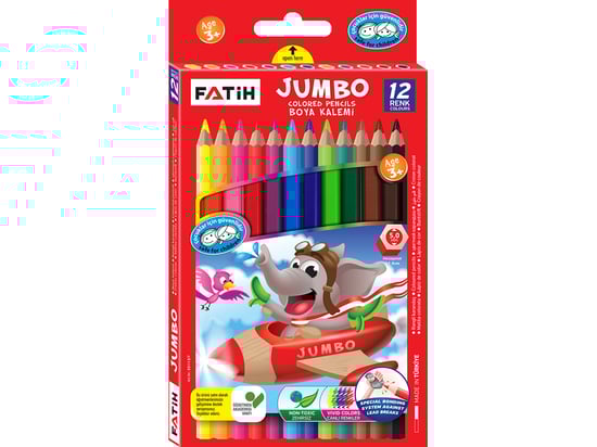 Fatih Jumbo 12 Renk Tam Boy Boya Kalemi 33340