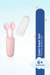 Wee Baby Saklama Kutulu Çatal Kaşık Seti Pembe