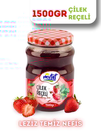 Mytat Geleneksel Çilek Reçeli 1500 gr (Cam Kavanoz)