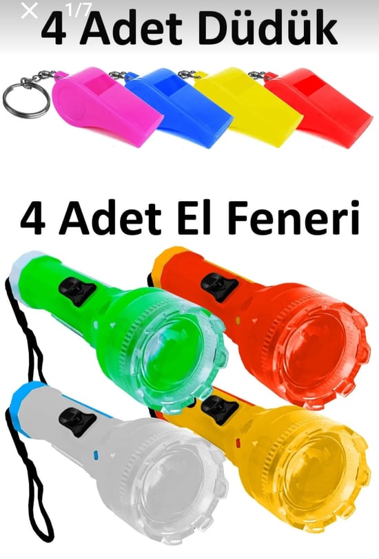 Düdük ve El Feneri İkili Acil Yardım Kiti