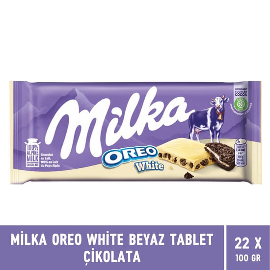 Milka Oreo Beyaz Tablet Çikolata 100 gr X 22 Adet
